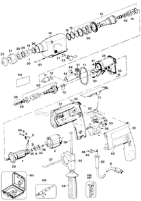 Page A Diagram and Parts List for 5014 Type 100 Black and Decker Hammer Drill